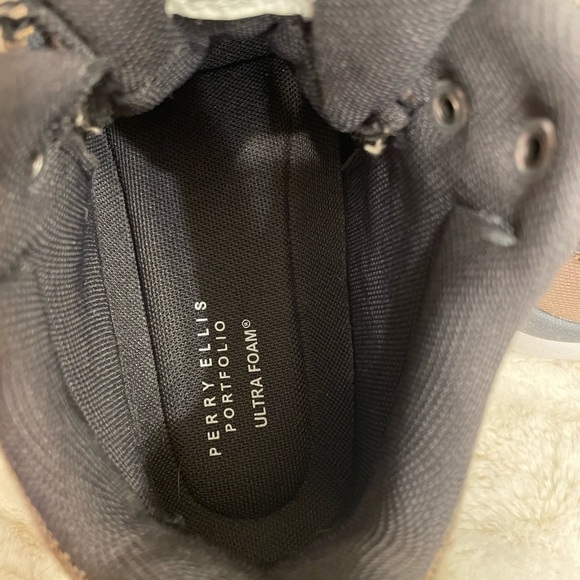 Boys Kids Perry Ellis Gray and Brown High-Top Sneakers Casual Size 6 - Picture 7 of 8